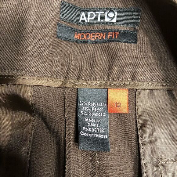 Women’s APT.9 Dark Brown Dress Pants sz 12 - Picture 7 of 7